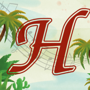 Hortonville school district logo with a jungle background