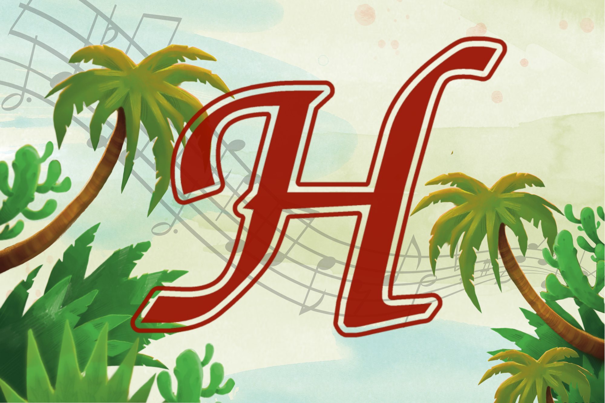 Hortonville school district logo with a jungle background